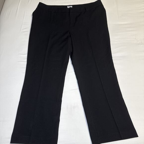 Monroe & Main Womens Pants 22W Black Wide Leg Trousers Career Office Pants NWT - Picture 1 of 14